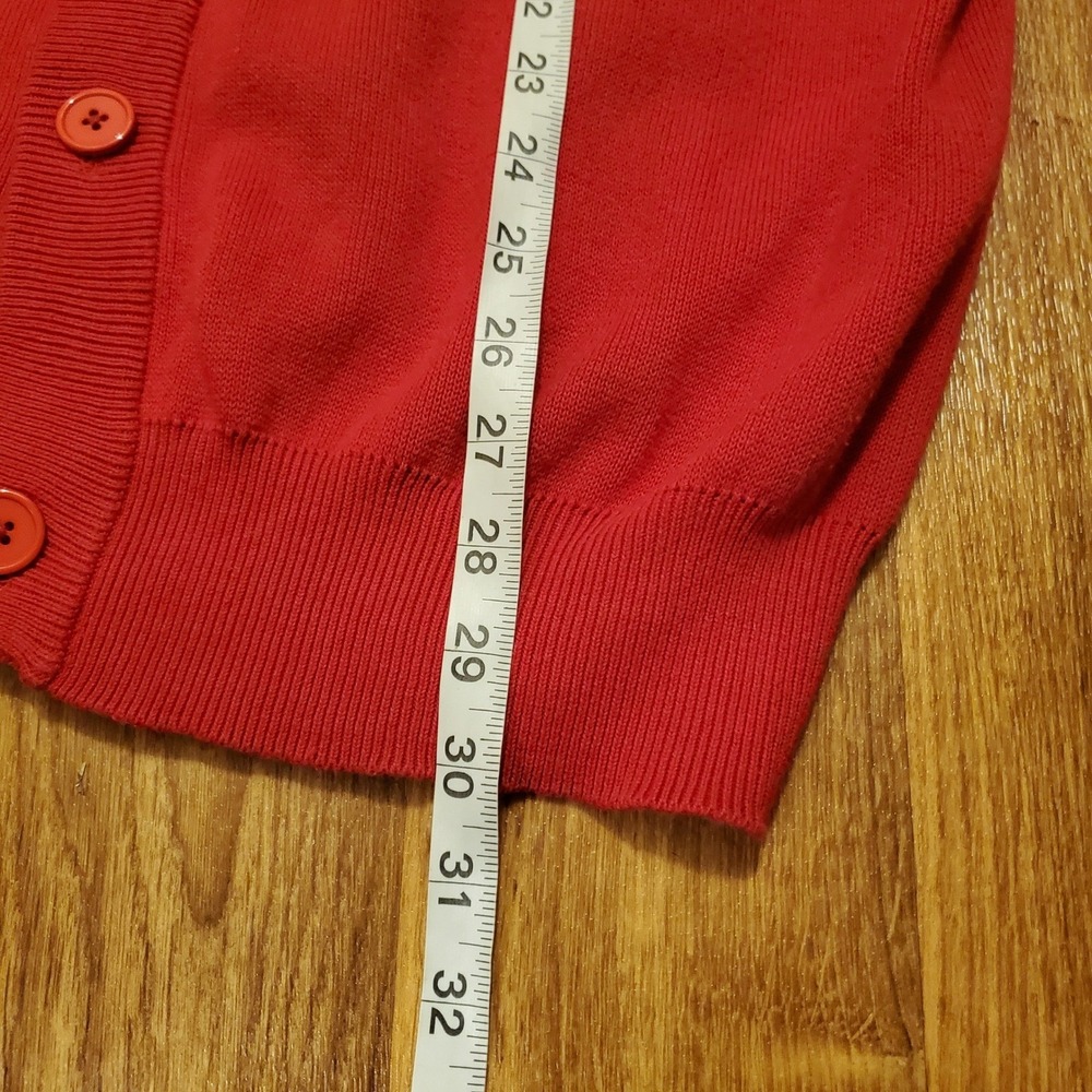 Vintage 90s Pivot Rules Golf Sweater Vest Men XL Red Cardigan Fine Cotton - Picture 7 of 7